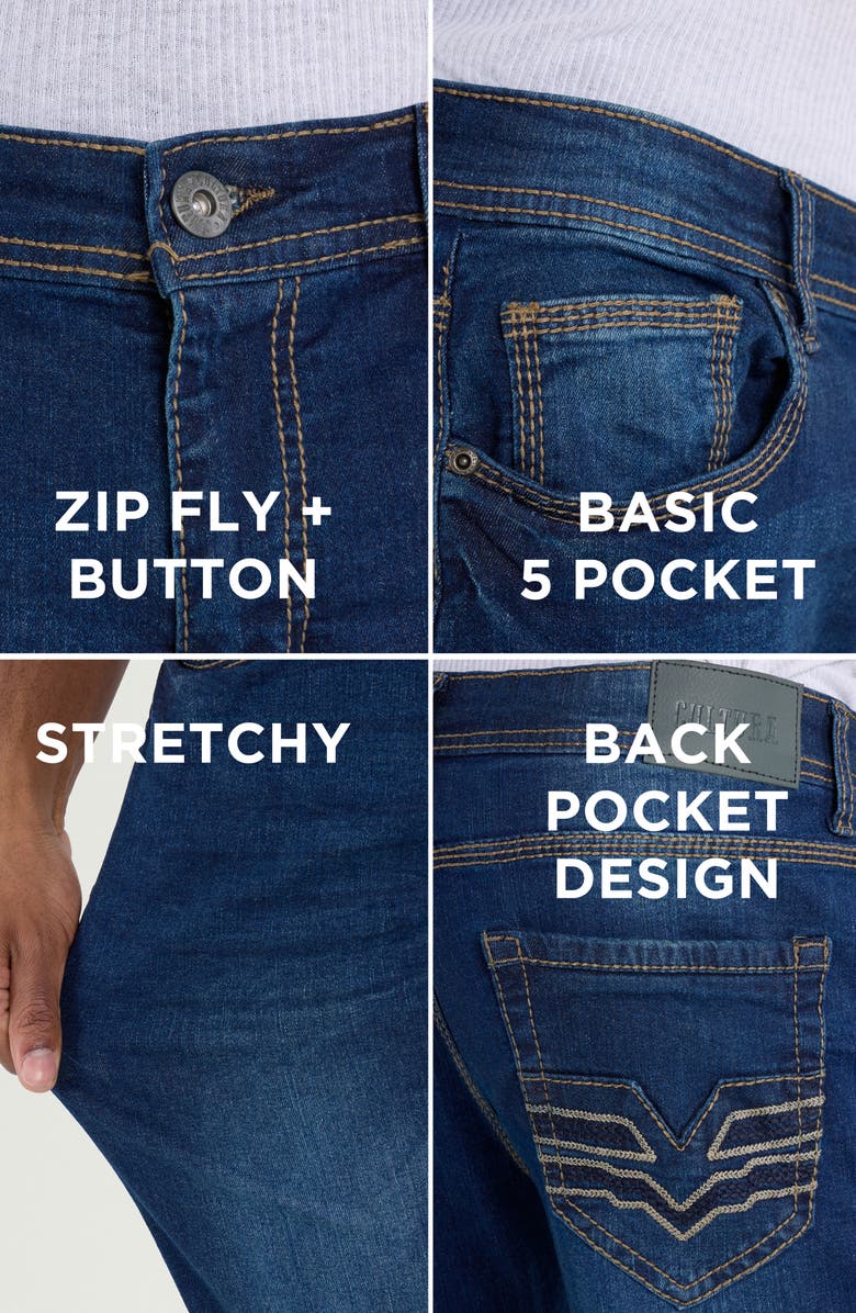 XRAY Saddle Stitch Stretch Straight Leg Jeans, Alternate, color, Indigo