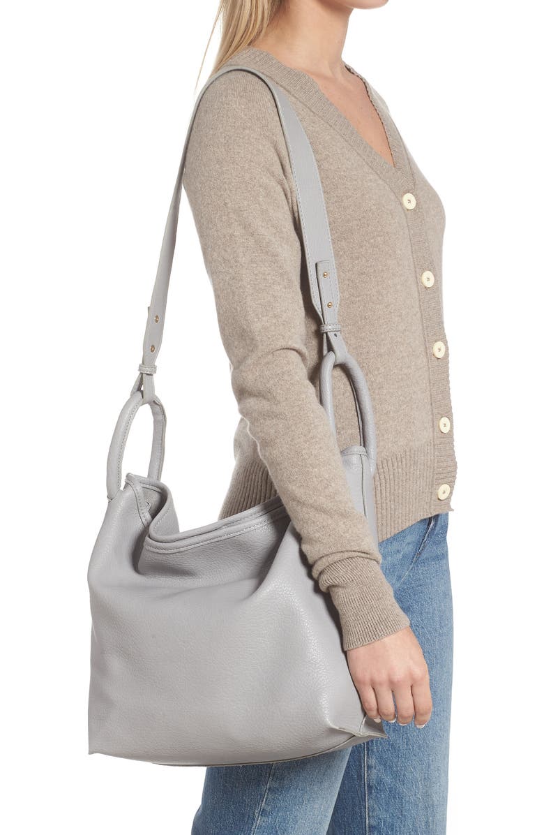 Street Level Slouchy Faux Leather Leather Shoulder Bag, Alternate, color,