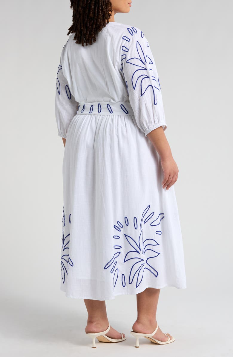 CIEBON Eliza Embroidered A-Line Dress, Alternate, color, White