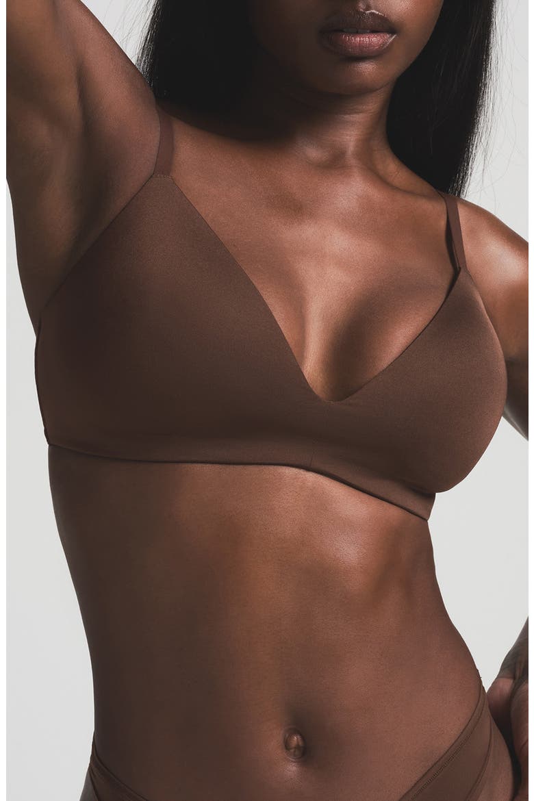 Wireless Form T-Shirt Bra, Main, color, COCOA
