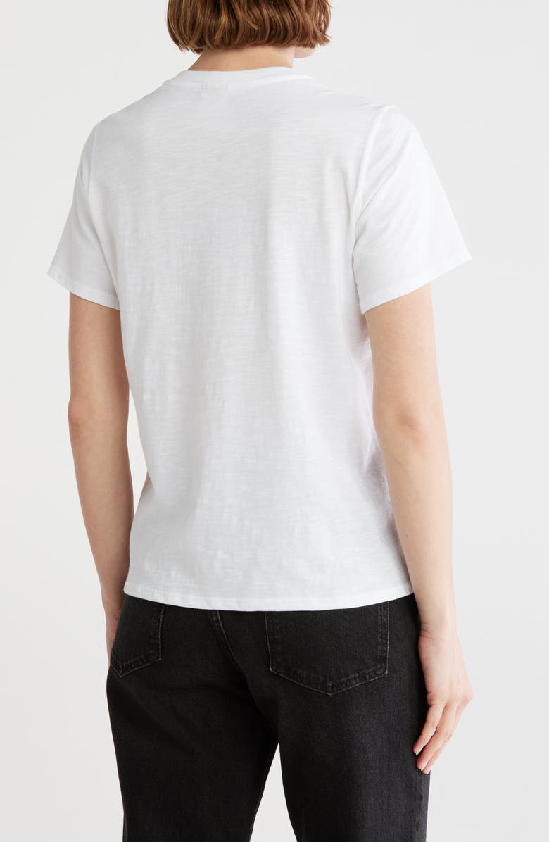 Cinq à Sept Amour Amour Amour Foiled Graphic T-Shirt, Alternate, color, White/ Silver