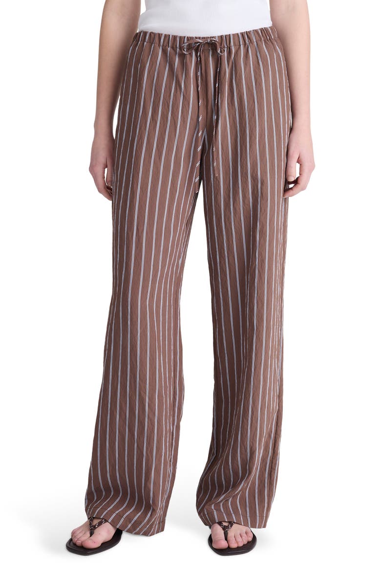Stripe Pull-On Pants, Main, color, BROWN PERI TWIN STRIPE