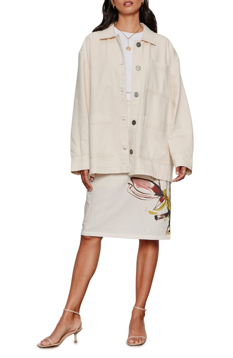 Sanctuary Greenhouse Cotton Jacket, Alternate, color, Collagen White