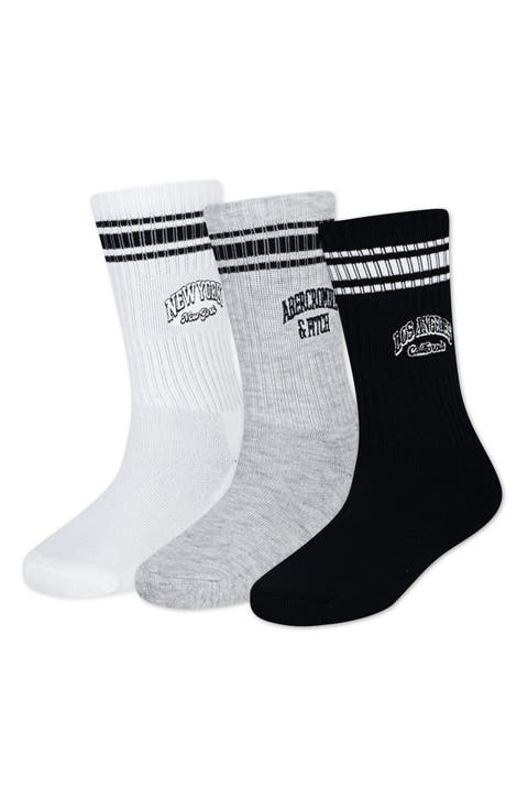 Kids' Assorted 3-Pack Crew Socks (Big Kid)
