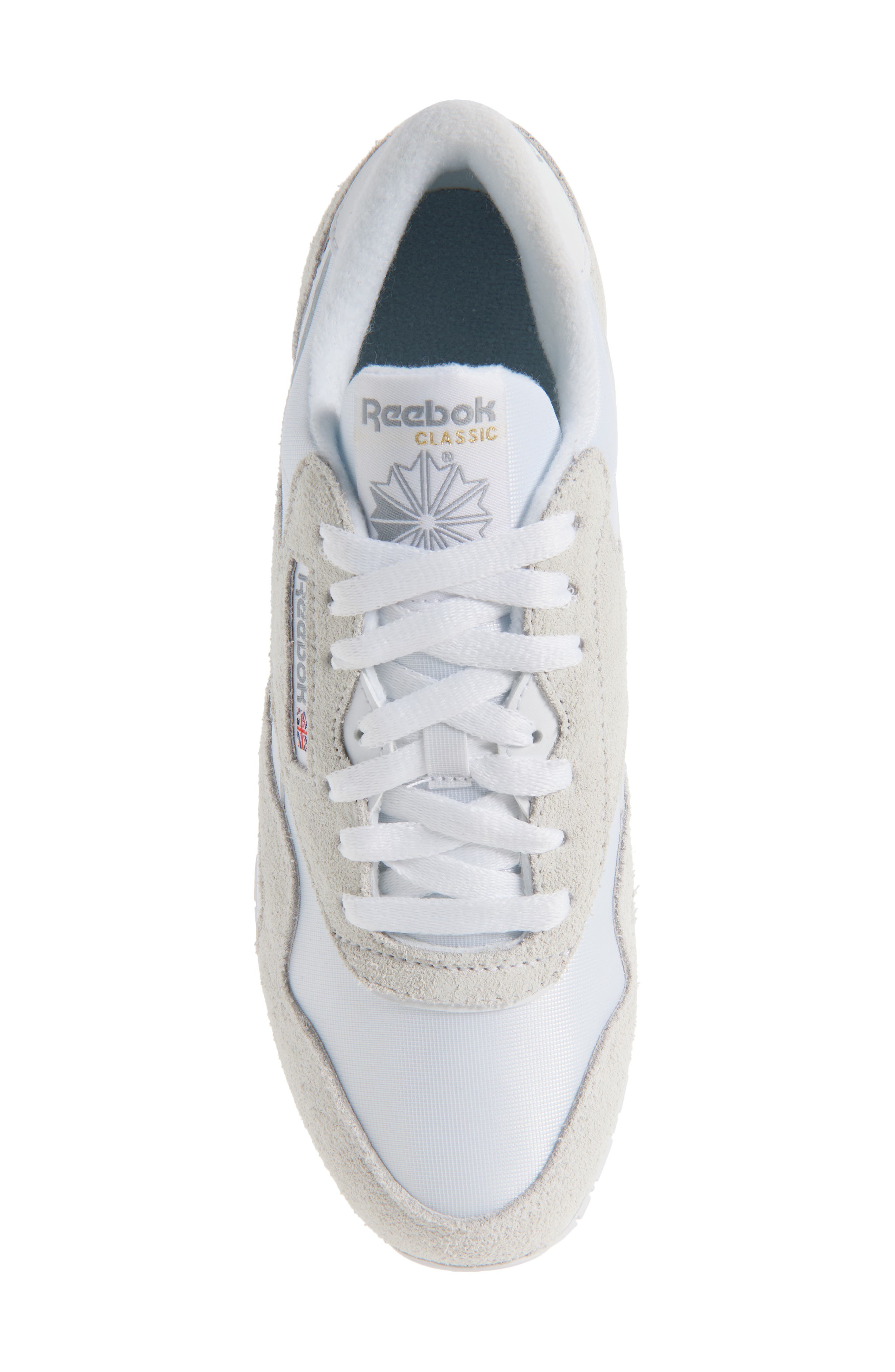 Reebok Classic Nylon Sneaker, Alternate, color, Footwear White/ Footwear White