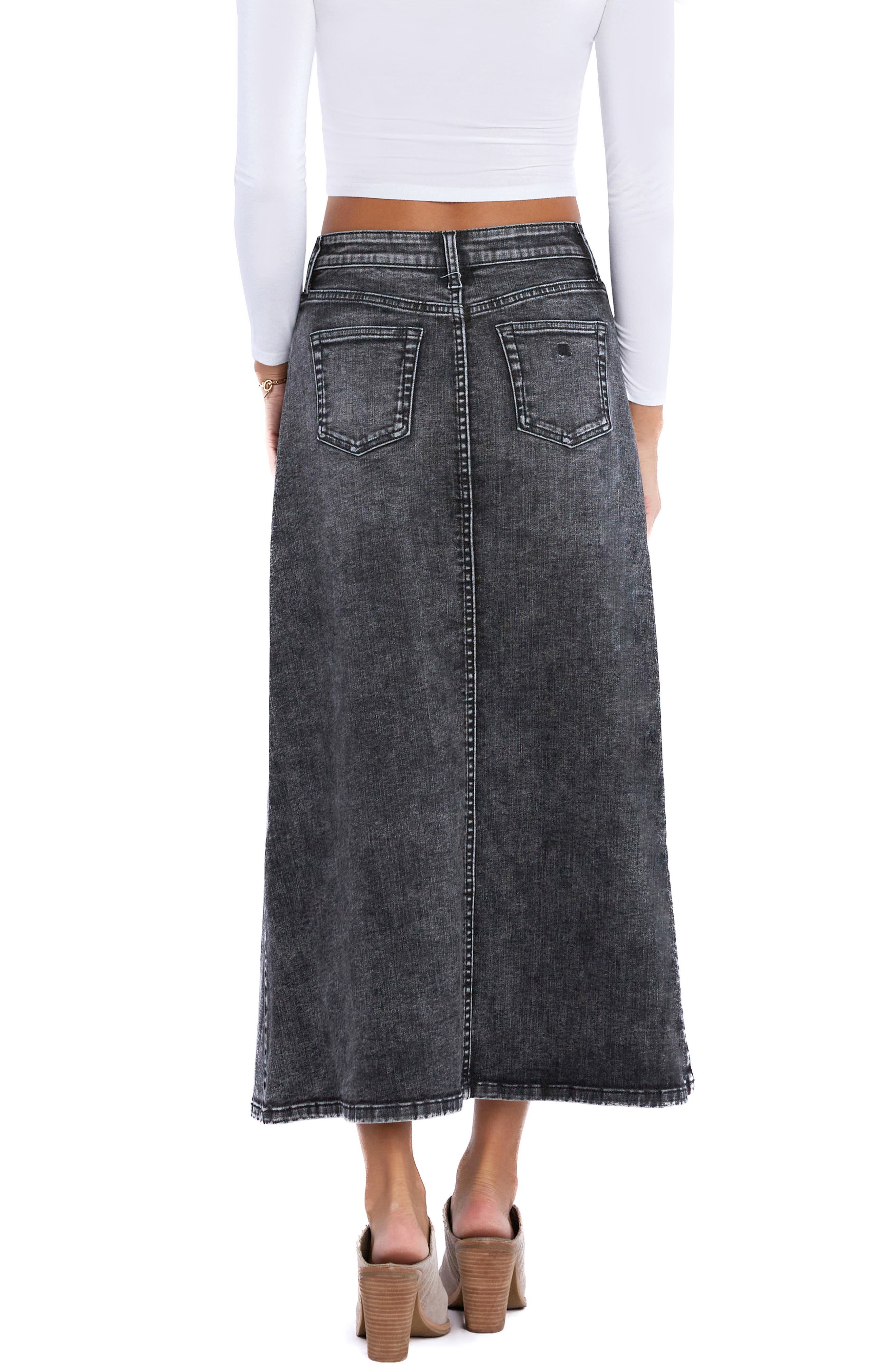 Remi Denim Maxi Skirt - image 2