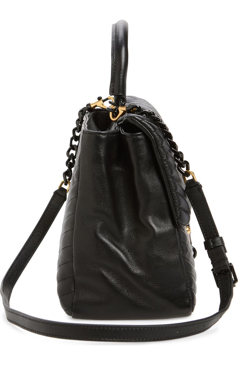 Rebecca Minkoff Large Edie Chevron Quilted Leather Top Handle Shoulder Bag, Alternate, color,