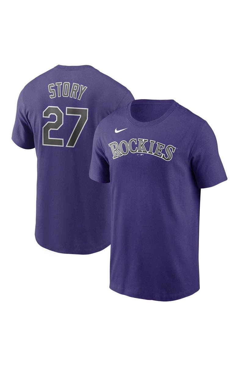Nike Men's Nike  Purple Colorado Rockies Name & Number T-Shirt, Main, color, 
