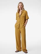 Koton Short Sleeve Viscose Shirt with Pockets