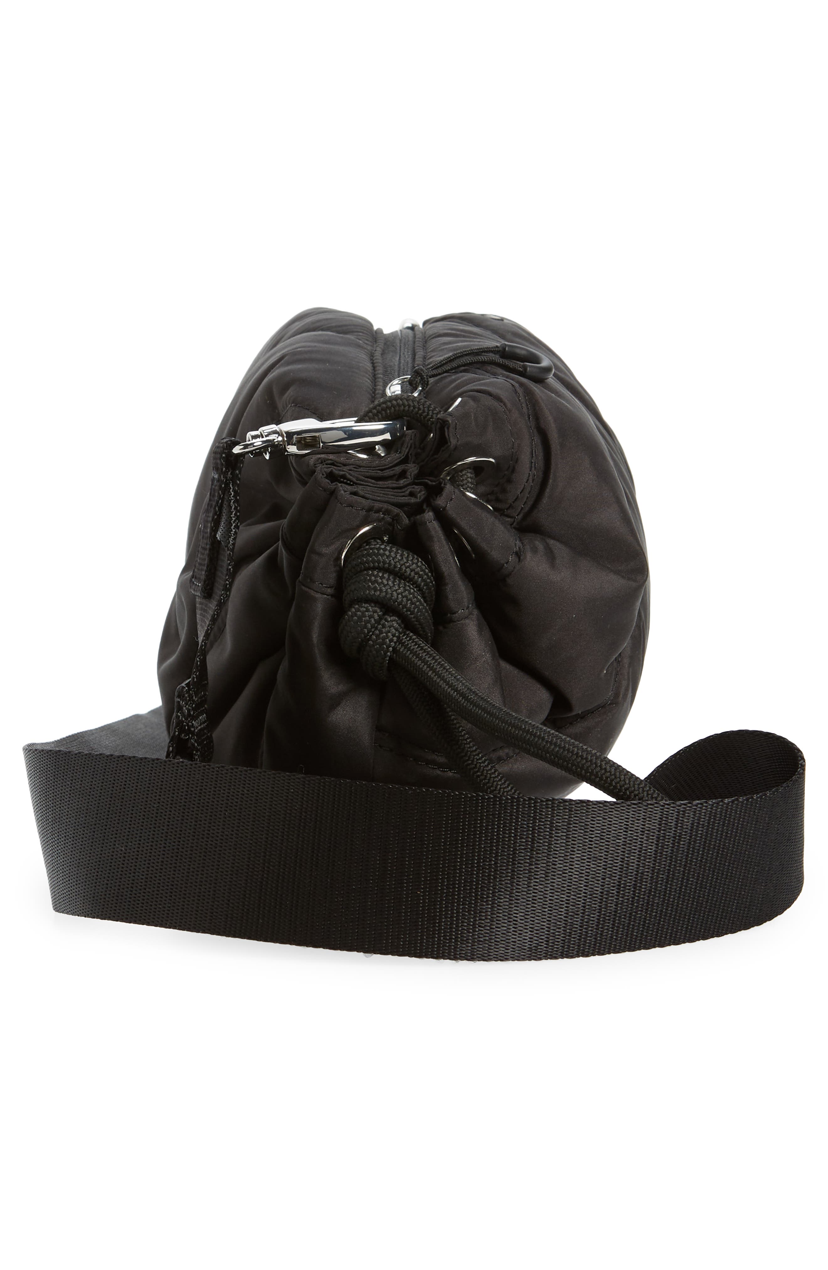 Ganni Small Quilted Recycled Polyester Duffle Bag, Alternate, color, 