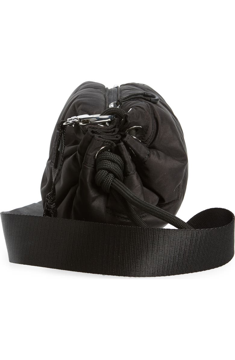 Ganni Small Quilted Recycled Polyester Duffle Bag, Alternate, color,