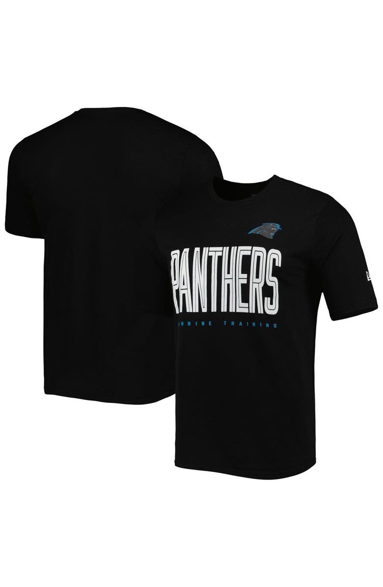 New Era Men's New Era Black Carolina Panthers Combine Authentic Training Huddle Up T-Shirt, Main, color, Black