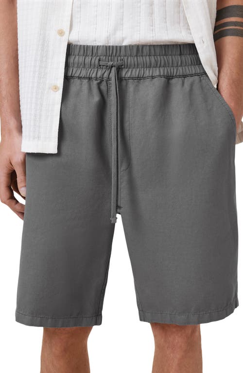 Allsaints Hanbury Relaxed Fit Drawstring Shorts In Pillar Grey
