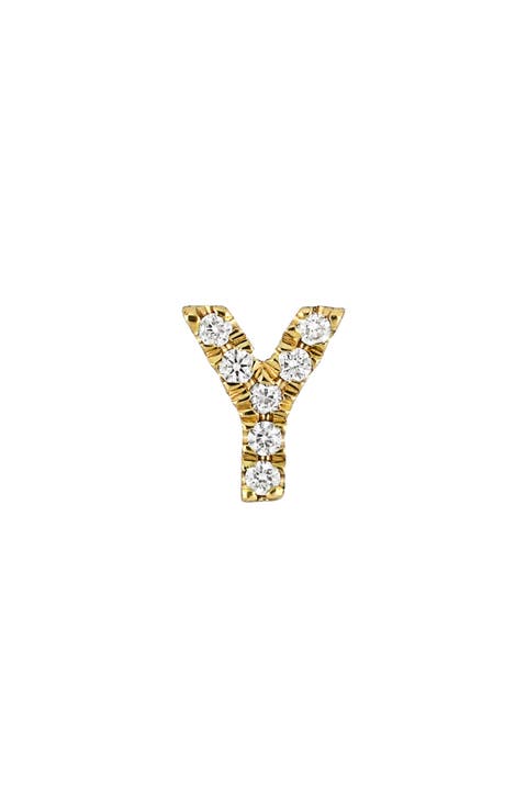 Icon Diamond Initial Single Stud Earring (Nordstrom Exclusive)