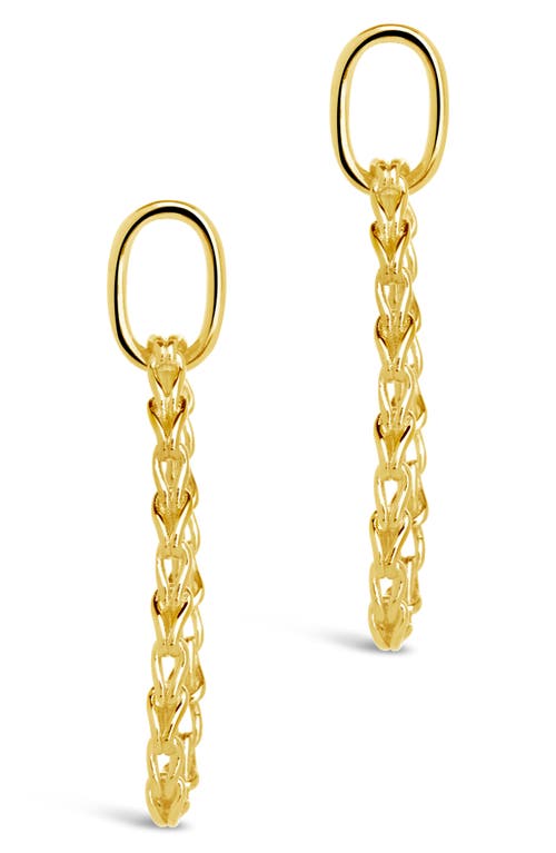Sterling Forever Layney Drop Studs Earring In Gold