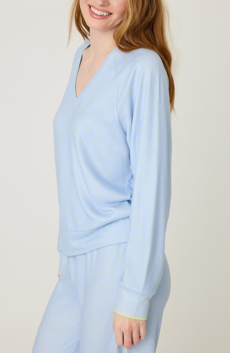 PJ Salvage Beautiful Life Long Sleeve Pajama Top, Alternate, color, Peri