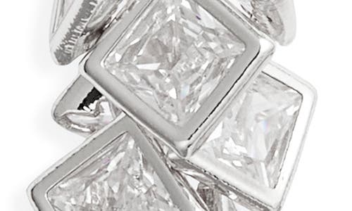 Nordstrom Shaky Cubic Zirconia Cluster Drop Earrings In Silver