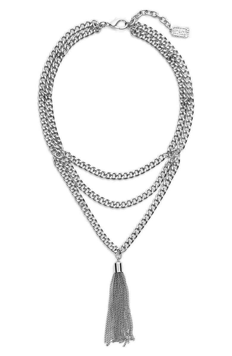 Karine Sultan Layered Y-Necklace, Main, color, 