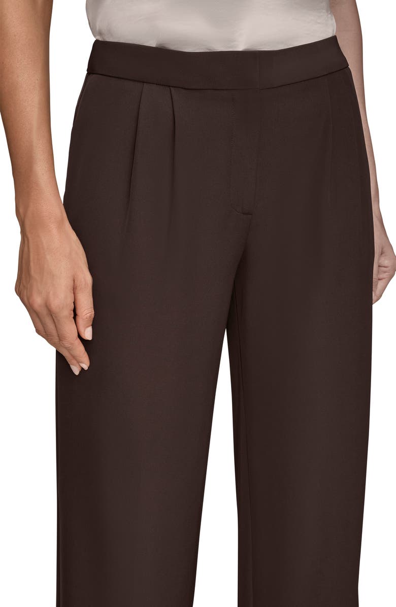 Donna Karan New York High Waist Wide Leg Pants, Alternate, color, Chocolate