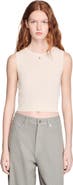 SANDRO Sleeveless short knit sweater