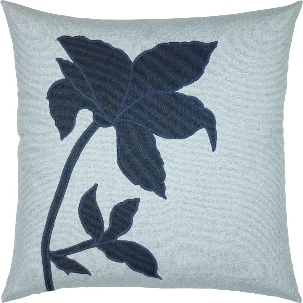 Elaine Smith Botanica Handmade Embroidered Applique Indoor & Outdoor Woven Accent Pillow in Lily  product