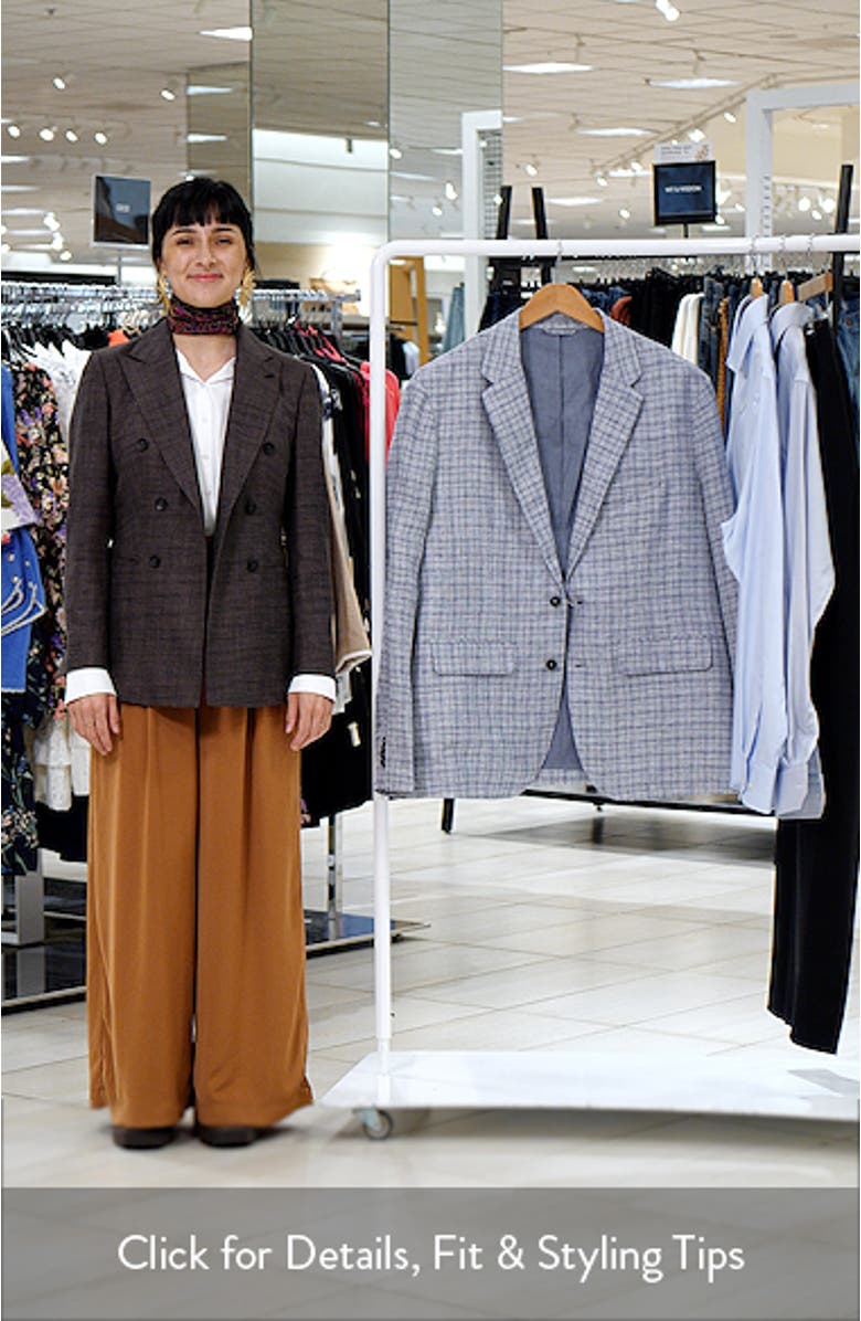 Charterhouse Sports Fit Plaid Linen Sport Coat, sales video thumbnail