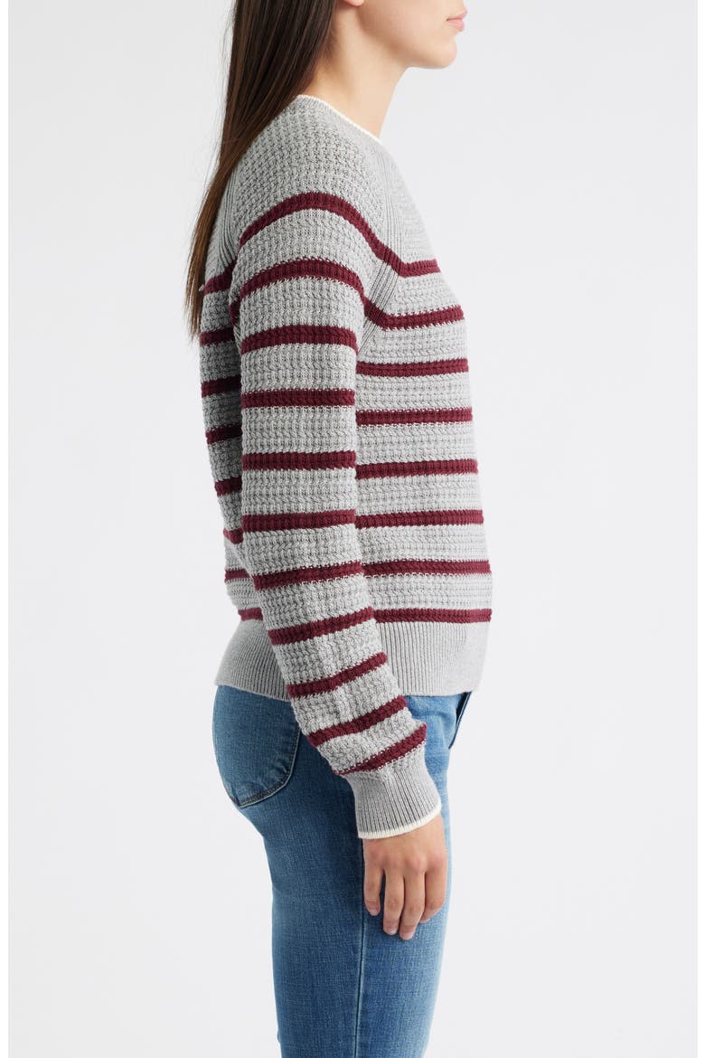 Brooks Stripe Cotton Pullover Sweater, Alternate, color, GREY MIST MULTI