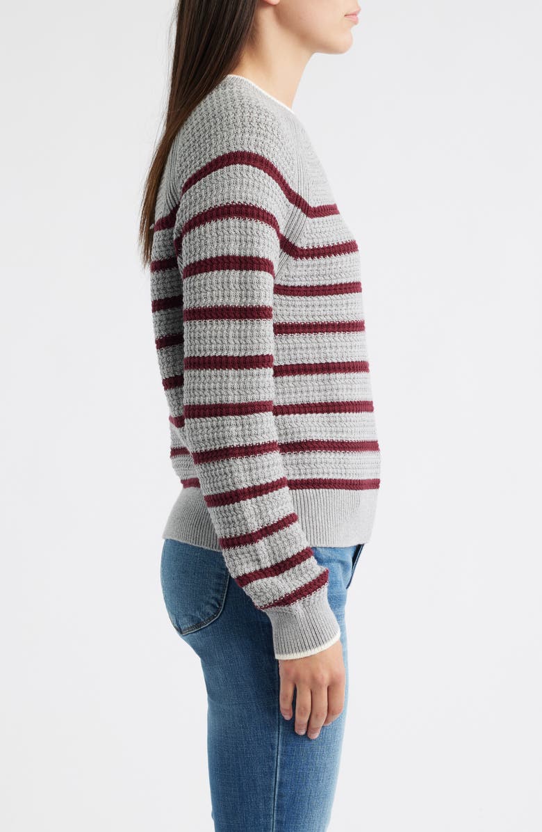 525 america Brooks Stripe Cotton Pullover Sweater, Alternate, color, Grey Mist Multi