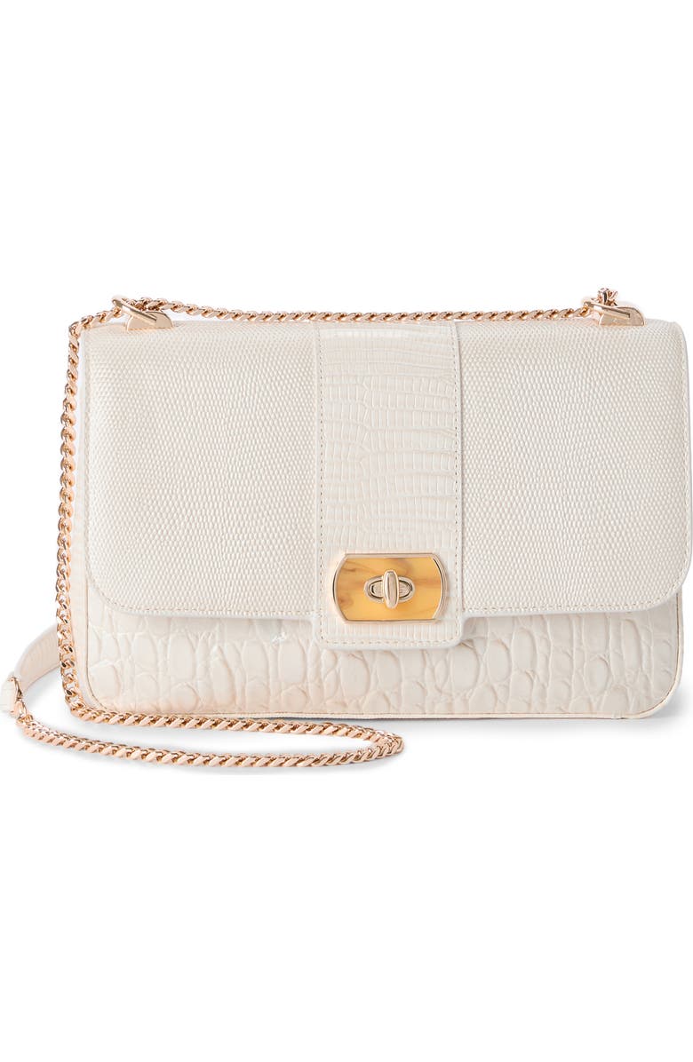 Brahmin Rosalie Embossed Leather Crossbody Bag, Main, color,