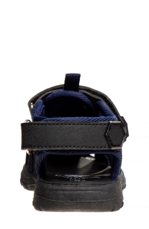 Josmo Kids' Beverly Hills Polo Club Fisherman Sandal In Black/navy