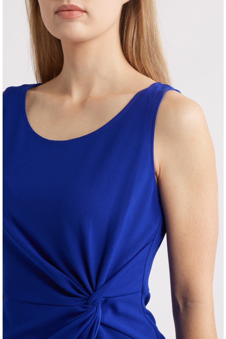 Side Knot Sleeveless Sheath Midi Dress, Alternate, color, DEEP COBALT