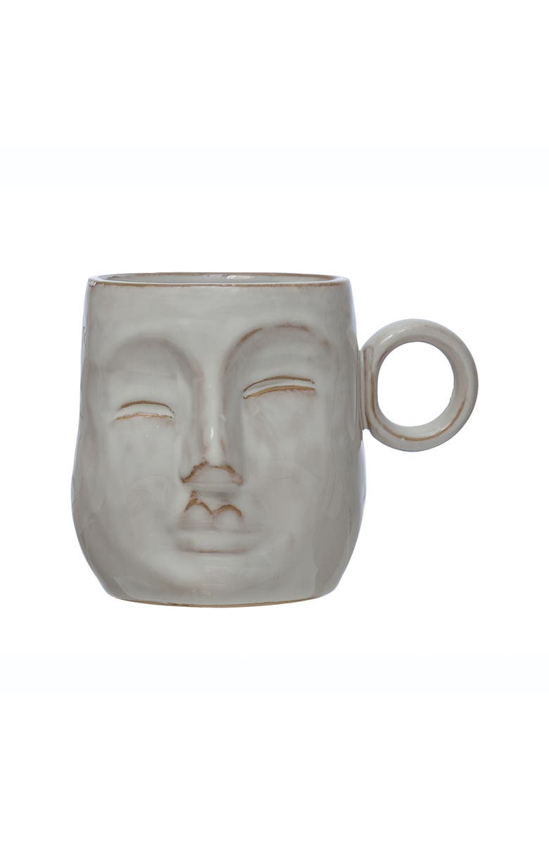 Storied Home Stoneware Face Mug, Reactive Glaze, Main, color,
