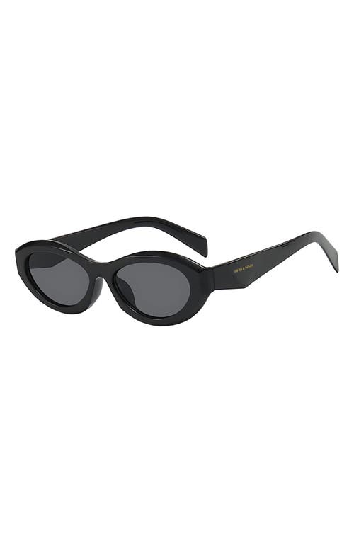 Fifth & Ninth Leona 54mm Polarized Oval Sunglasses In Black