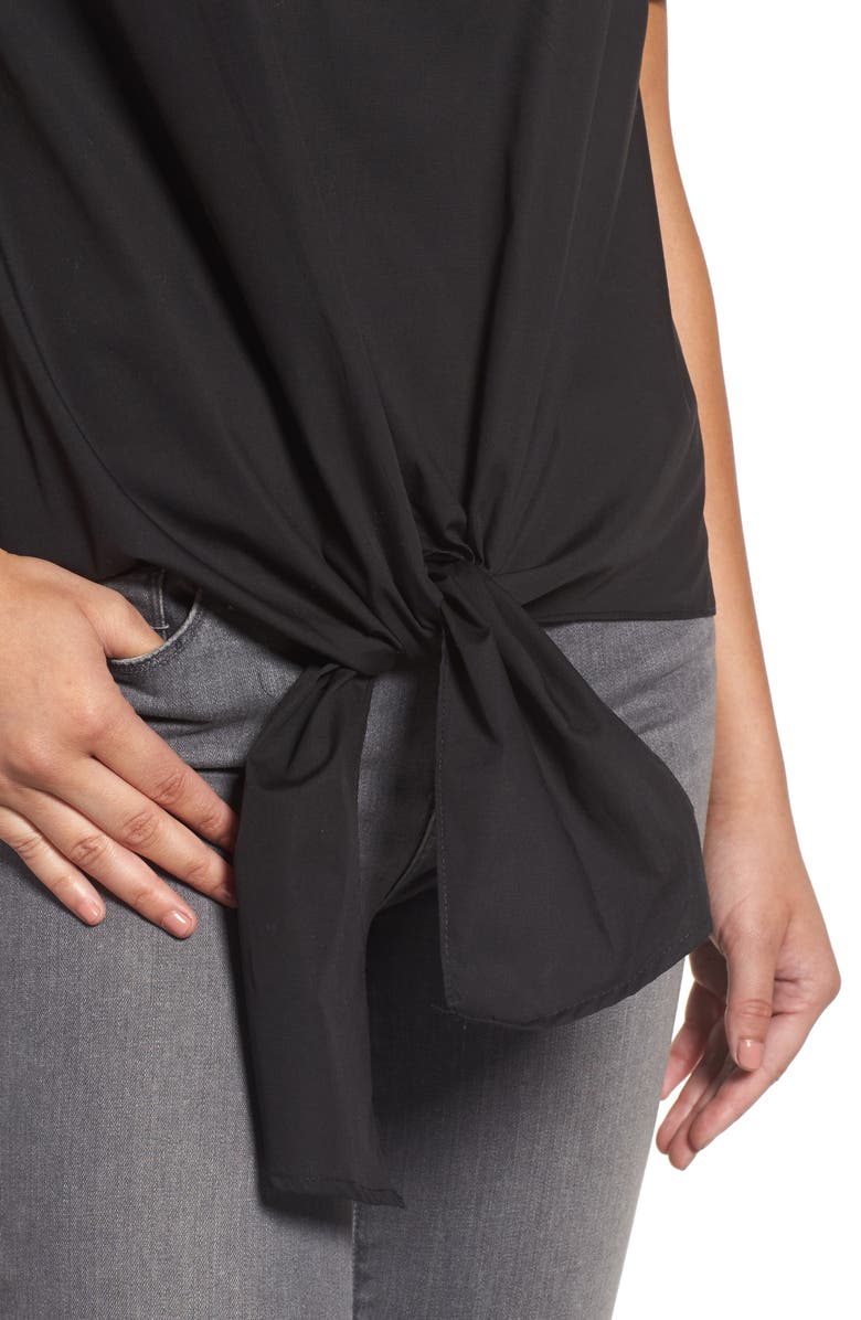 GIBSONLOOK Gibson Cotton Tie Front Top, Alternate, color, 