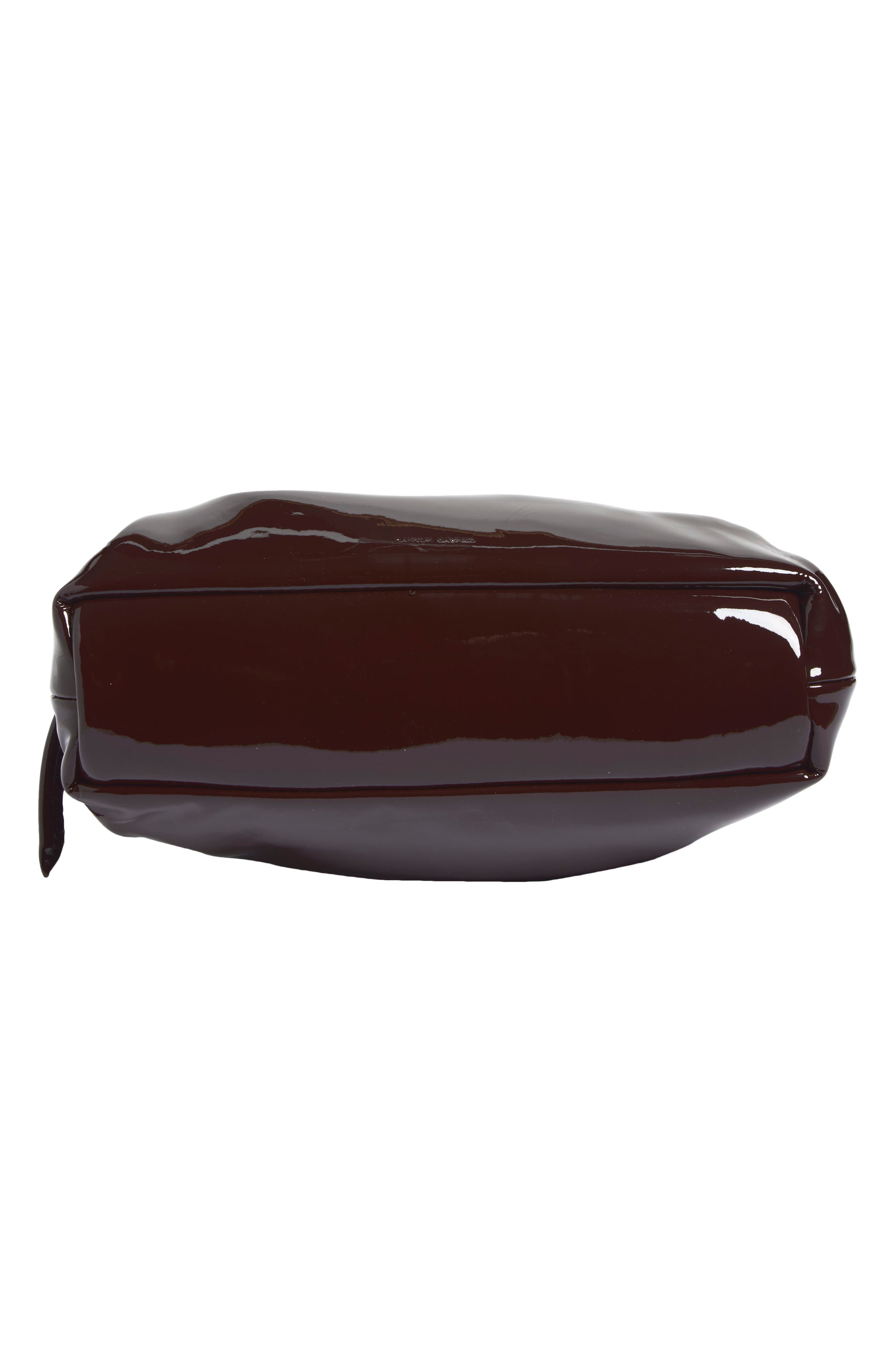 Mini Cloud Leather Clutch, Alternate, color, AUBERGINE