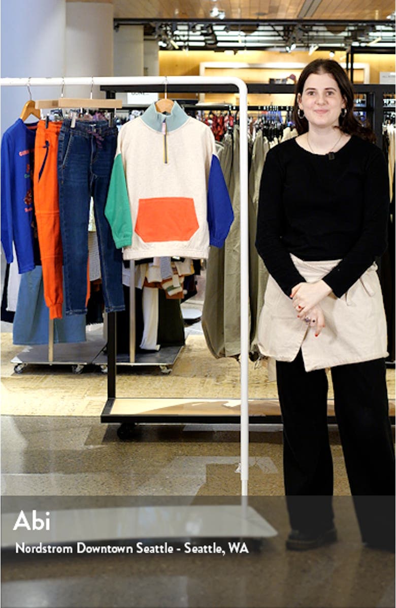 Kids' Colorblock Quarter Zip Sweatshirt, sales video thumbnail