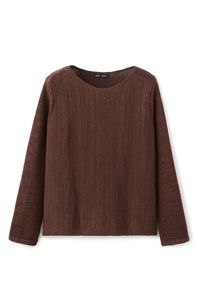 MANGO Relaxed Fit Sweater, Alternate, color, Chocolate