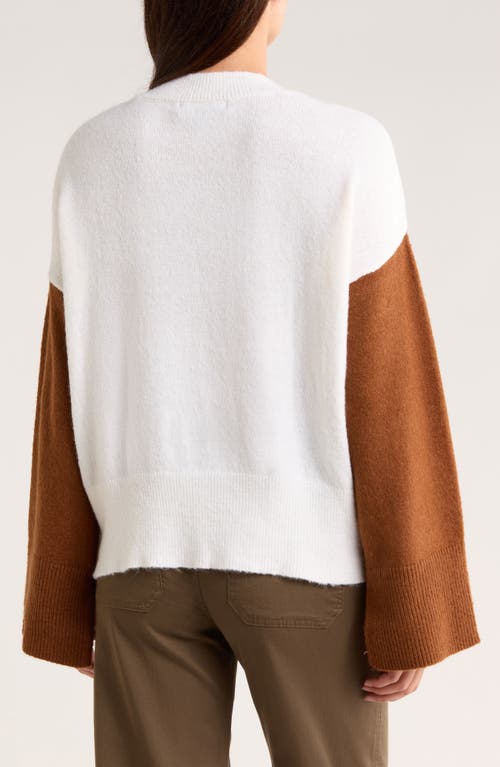Sanctuary Throw Me On Colorblock Sweater In Brown