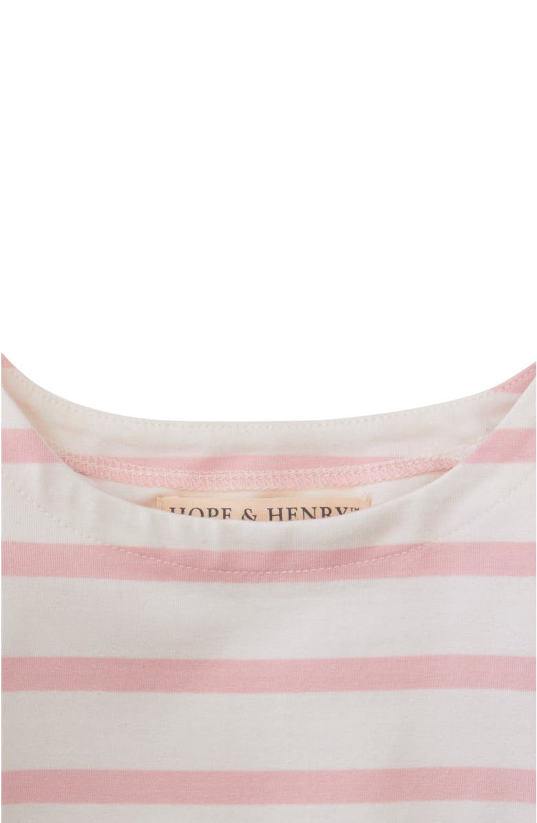 Hope & Henry Girls' Organic Cotton Lightweight Blocked Skater Dress, Infant, Alternate, color, Rose Pink