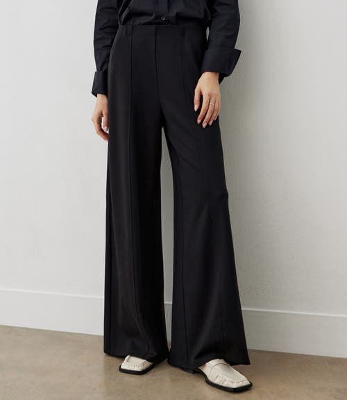 Finery London Matilda Ponte Jersey Trouser in Black at Nordstrom, Size 16