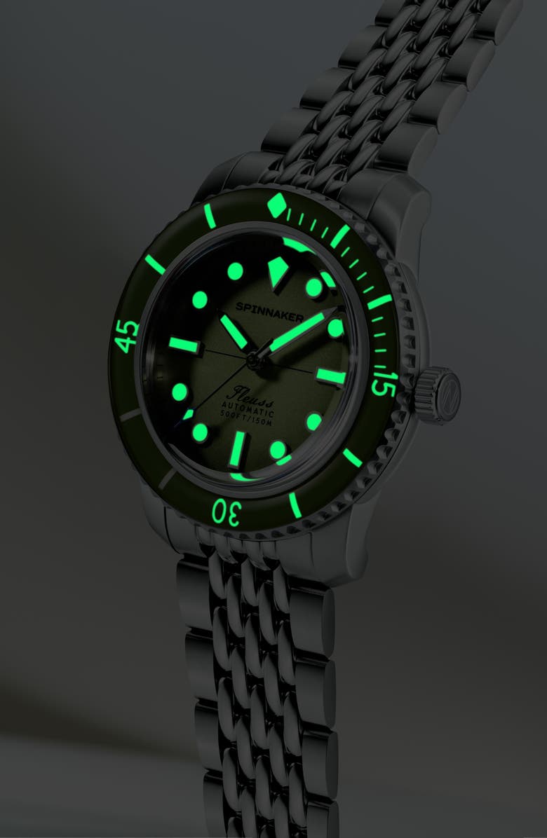 SPINNAKER Fleuss 40 Pine Crest Automatic Bracelet Watch, 40mm, Alternate, color, 
