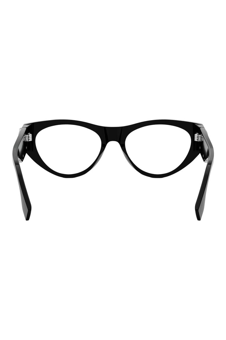 First 52mm Cat Eye Optical Glasses, Alternate, color, SHINY BLACK