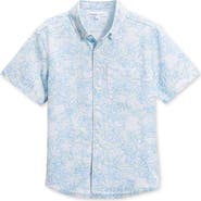 Vintage Summer Kids' Lemon Seersucker Short Sleeve Button-Up Shirt