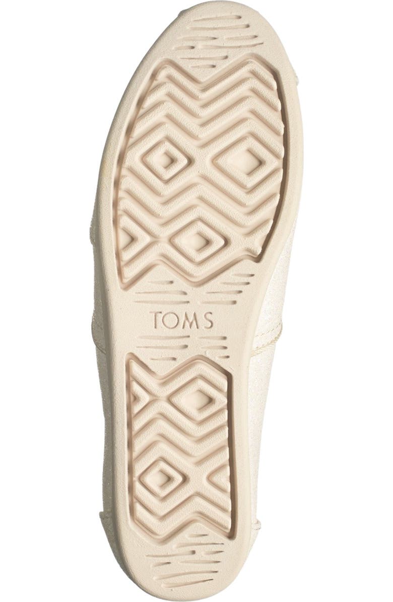 TOMS Alpargata Glitter Slip-On Flat, Alternate, color,