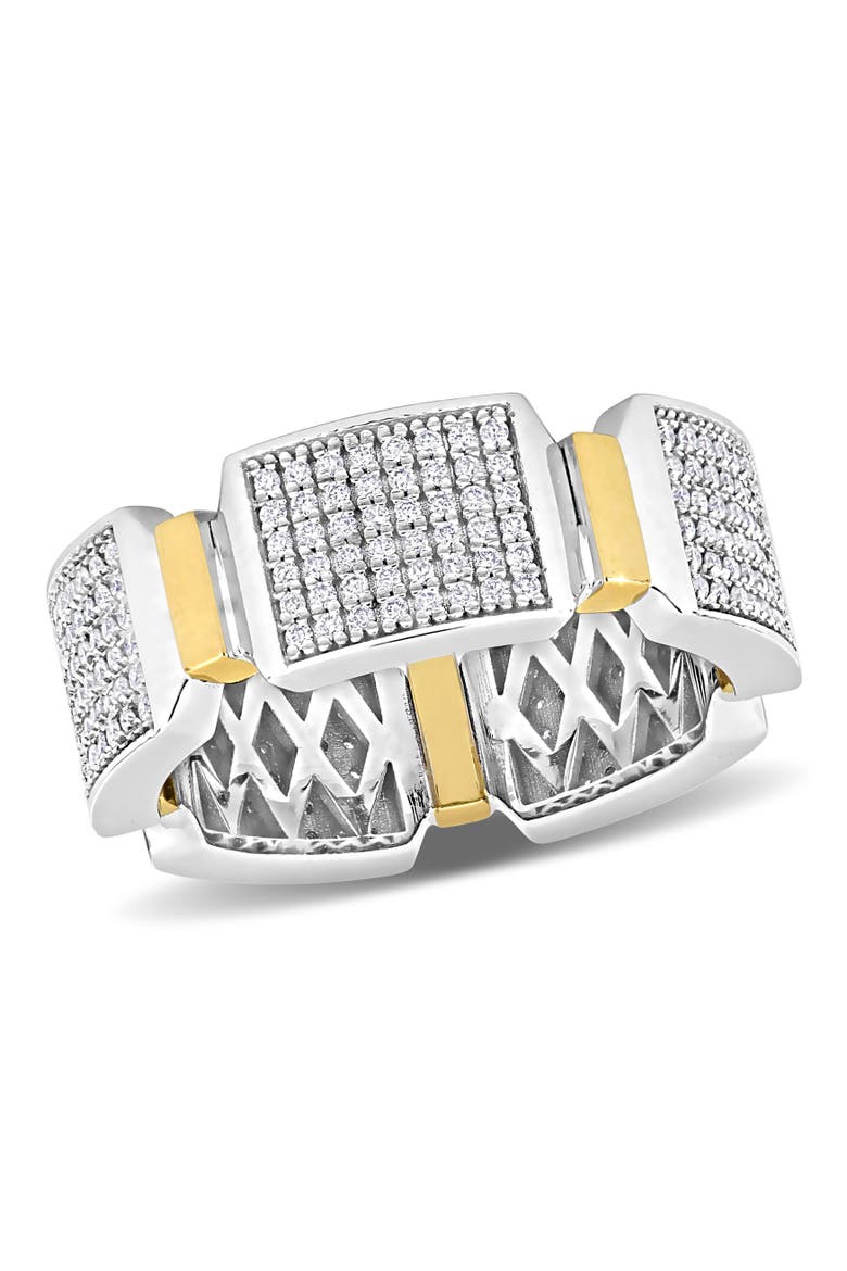 Men's Diamond Cluster Ring 14k Gold, Main, color, Diamond