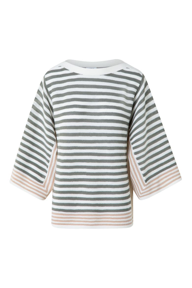 Stripe Virgin Merino Wool Sweater, Alternate, color, CREAM-BEIGE-KHAKI