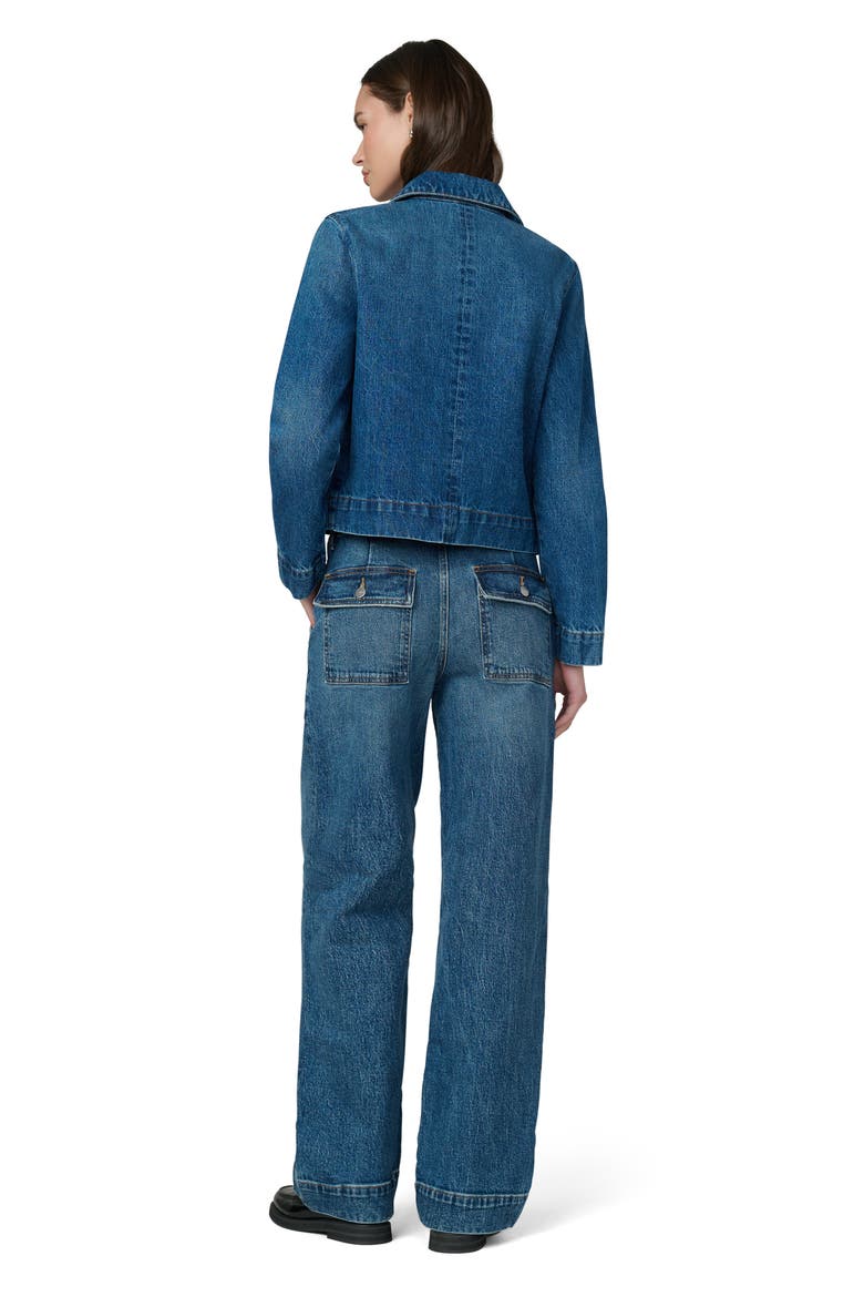 Boxy Zip Denim Jacket, Alternate, color, VERTEX