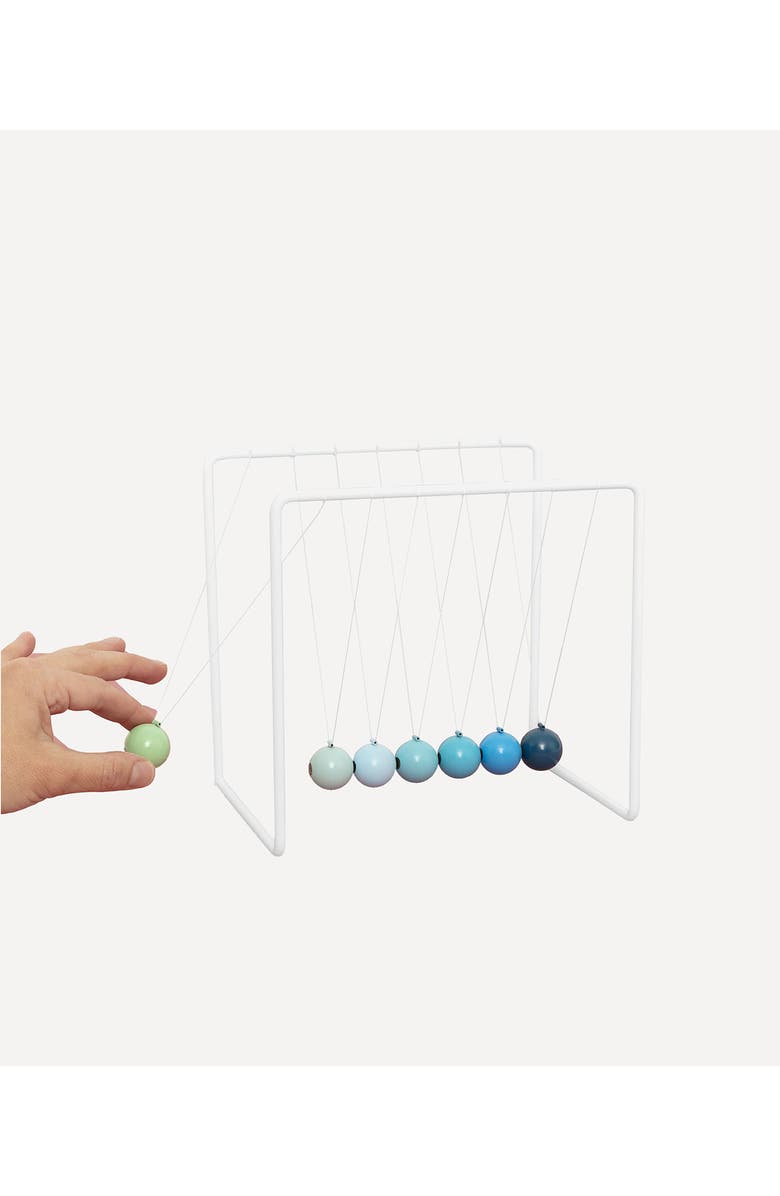 Block Design Newton's Cradle Decor, Alternate, color, Blue