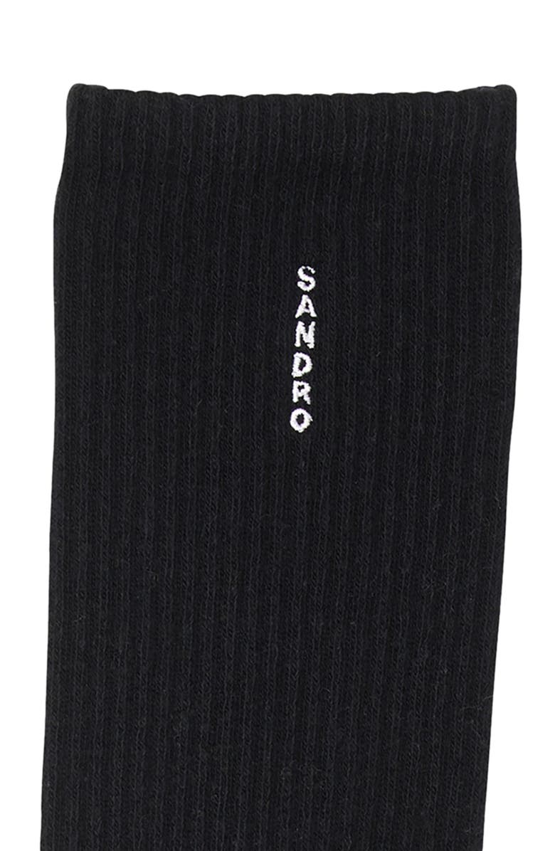 SANDRO Cotton socks, Alternate, color, Black