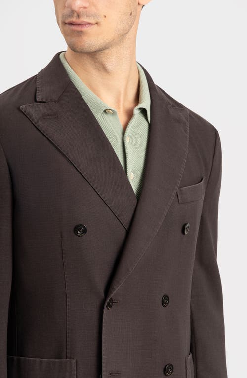 Boglioli K-jacket Double Breasted Wool Sport Coat In 480 Brown
